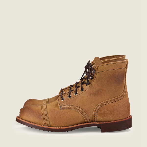 Red Wing Mens Iron Ranger - 6-inch Muleskinner Leather - Heritage Boots Khaki - 1435TRIMB